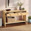 Canapé cannelé et consoles avec rangement, vestibule moderne en bois de 55 po