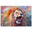 Wild Lion Abstract - Wrapped Canvas Print-665554314