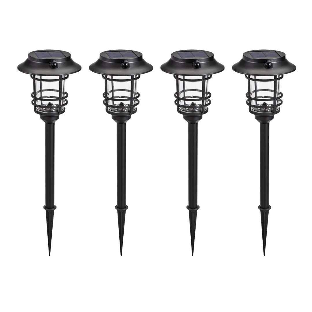 Low Voltage Solar Powered Integrated LED Pathway Light Home Zone Security Fixture 