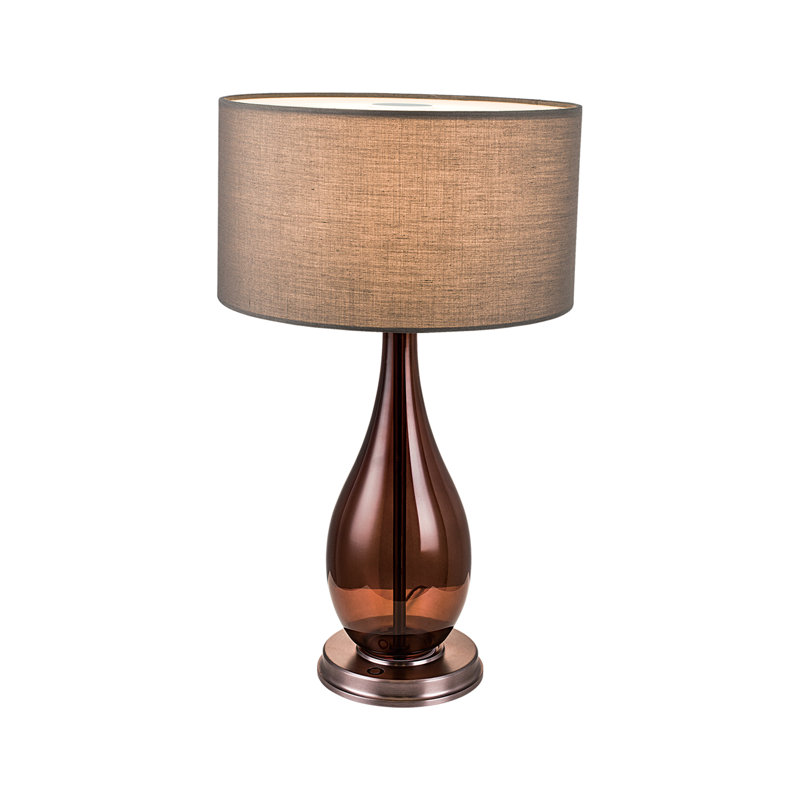 Lampe de table 21,06 "avec USB, Bronze améthyste, Marron