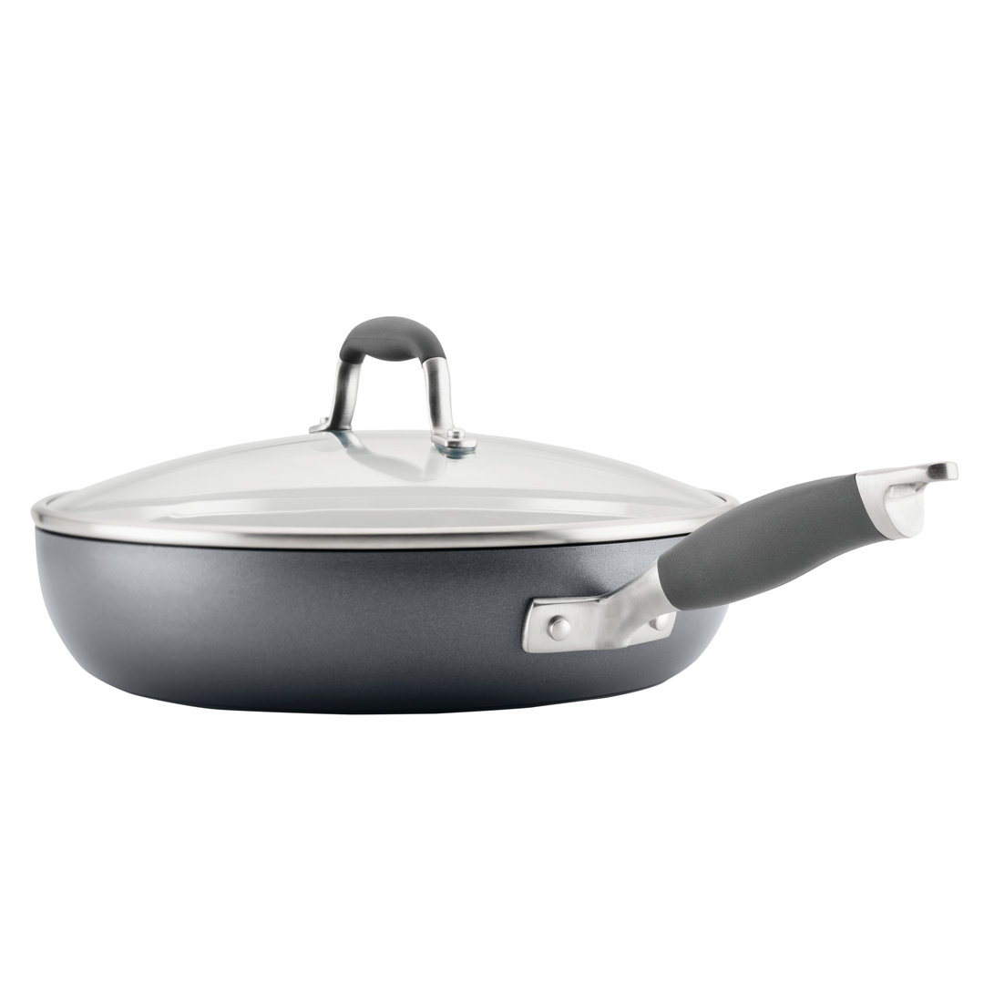 Anolon Advanced Home Hard Anodized Nonstick Deep Frying Pan / Skillet with Lid, 12 Inch Anolon