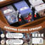 Boîte de rangement pour cartes à collectionner Holder 70 + porte-cartes avec tiroir personnalisé, vitrine de cartes de sport en bois avec grande fenêtre transparente
