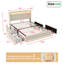 Upholstered Storage Bed with LED Headboard and Drawers-611722739-611722741