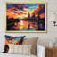 «Orange Blue City St. Louis City», reproduction d'art sur toile-1238531438-1239293591