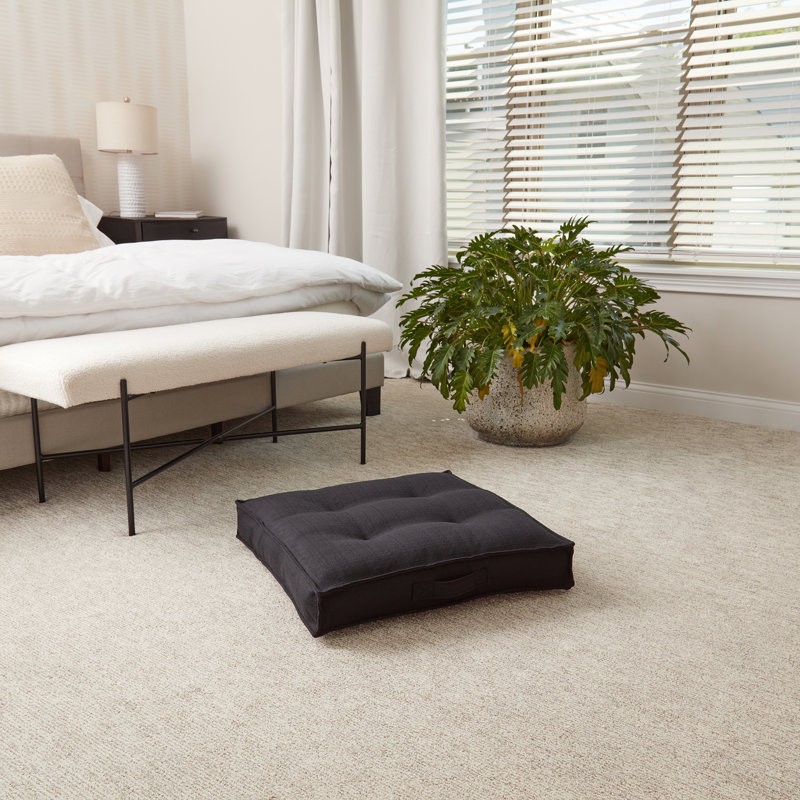  Polyester Floor Pillow, 5" H  x 32" W, Black