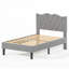Lit plateforme Nataliah avec tête de lit tapissier et lattes en bois-113523000-112673922