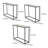 Kellie Nesting Plant Stand Table Set Of 3, Black Metal, Glass Tops