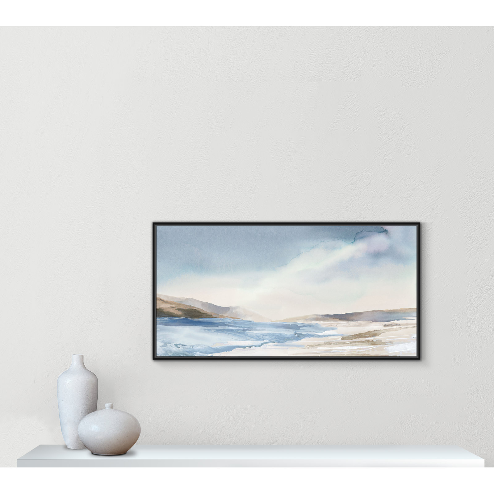 Coralie "Mystic Shores" Print, 25.5" H x 49.5" W, Black