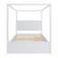 Lit plateforme moderne avec lit gigogne et tiroirs de rangement