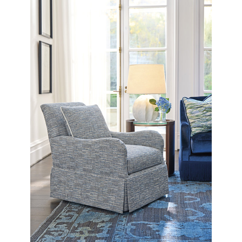 Rendezvous Upholstered Swivel Armchair