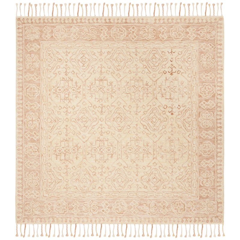Vahakn Hand Tufted Wool Oriental Rug, Square 7'