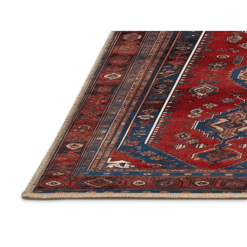 Tapis brun lavable à la machine, Rectangulaire 7 pi x 10 pi