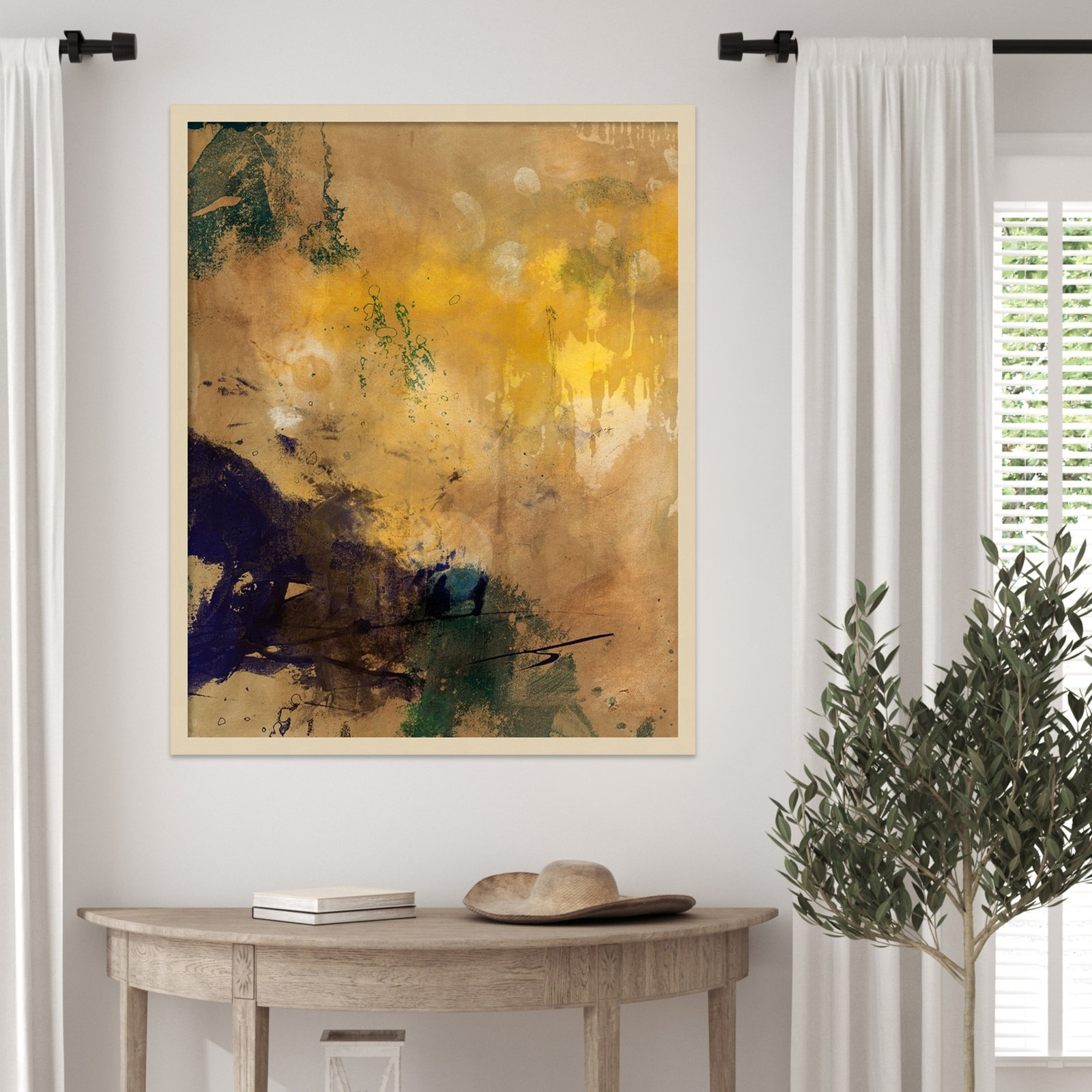 Flagler "Amber Haze II" Print, 33" H x 27" W, Brown