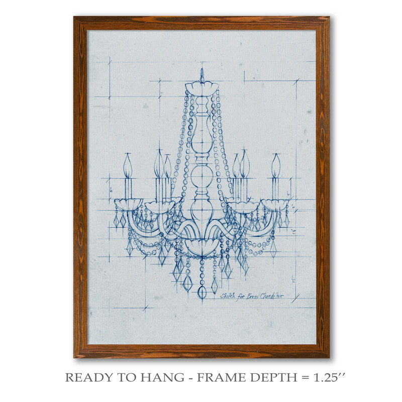 «Chandelier brouillon IV» par Paul Cezanne - reproduction d'art encadrée, H 30 po x l 22 po x P 1,25 po, Pas de tapis