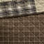 Ensemble de courtepointe réversible imprimée 3 pièces en noir / brun pour très grand / très grand californien, doux et confortable avec un patchwork rustique et un motif à carreaux
