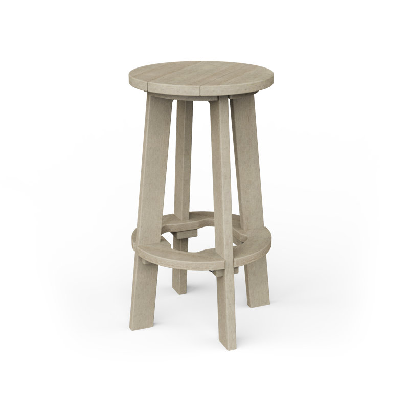 Tabouret de bar de patio 28" en poly-plastique, Bouleau
