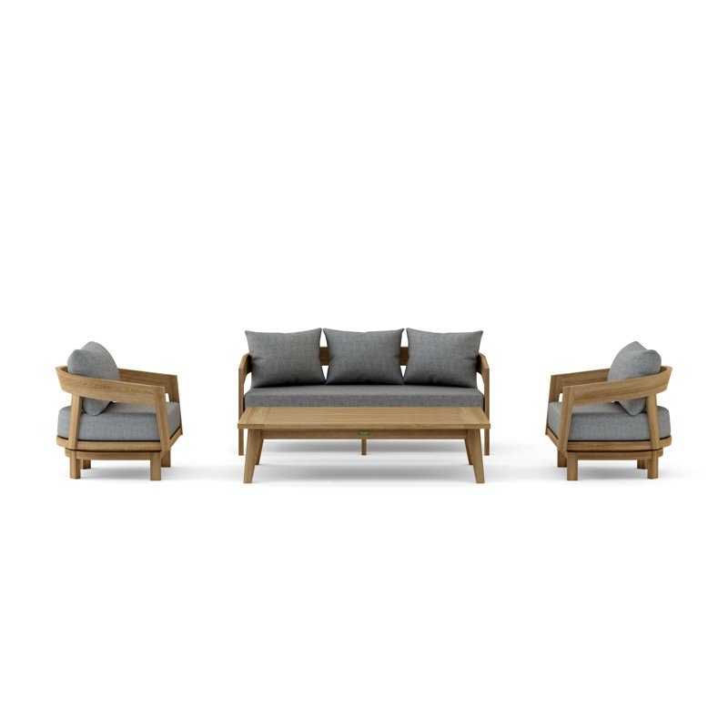 Toscana Outdoor 4 - Piece Teak Conversation Set
