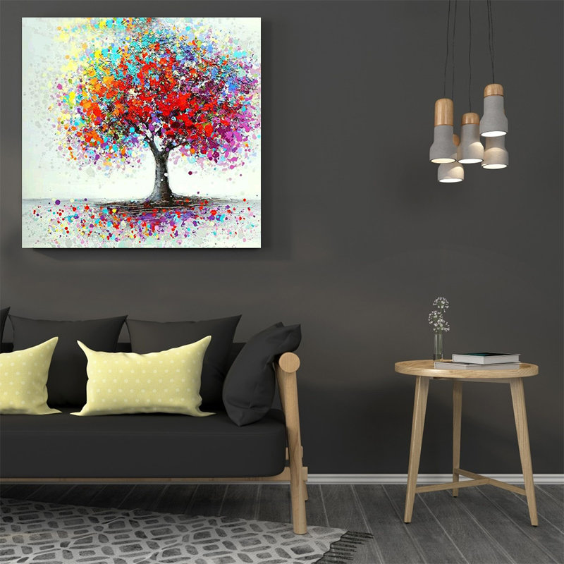 Colourful Tree - No Frame Painting on Canvas