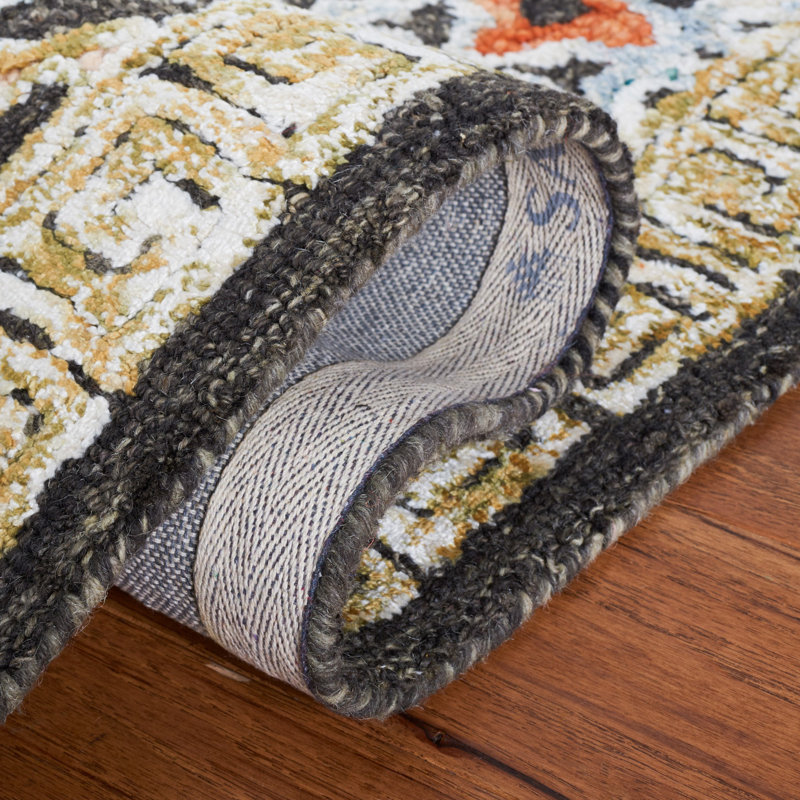 Tapis taupe noué à la main Vahakn, Rectangle 3 pi x 5 pi