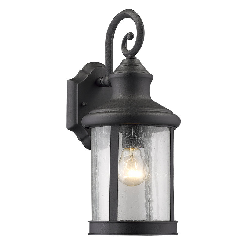 Lanterne murale d'extérieur à 1 ampoule Comisha, Noir, H 15,95 po x l 6,61 po x P 8,27 po