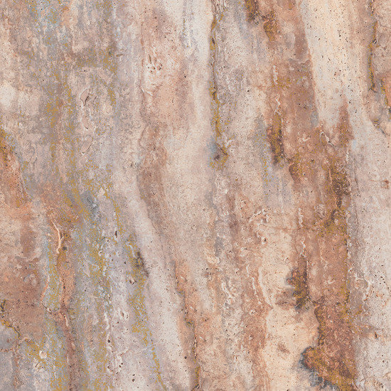 Structured Walls Collection Abstract Marble Wallpaper Roll, Coral