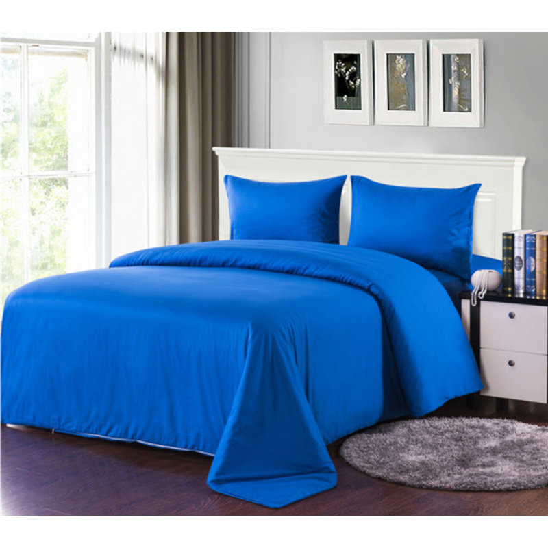 Modern & Contemporary Cotton Duvet Cover, California King, Blue