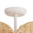 2-Light Rattan Shell-Shape Semi-Flush Mount-1706434857