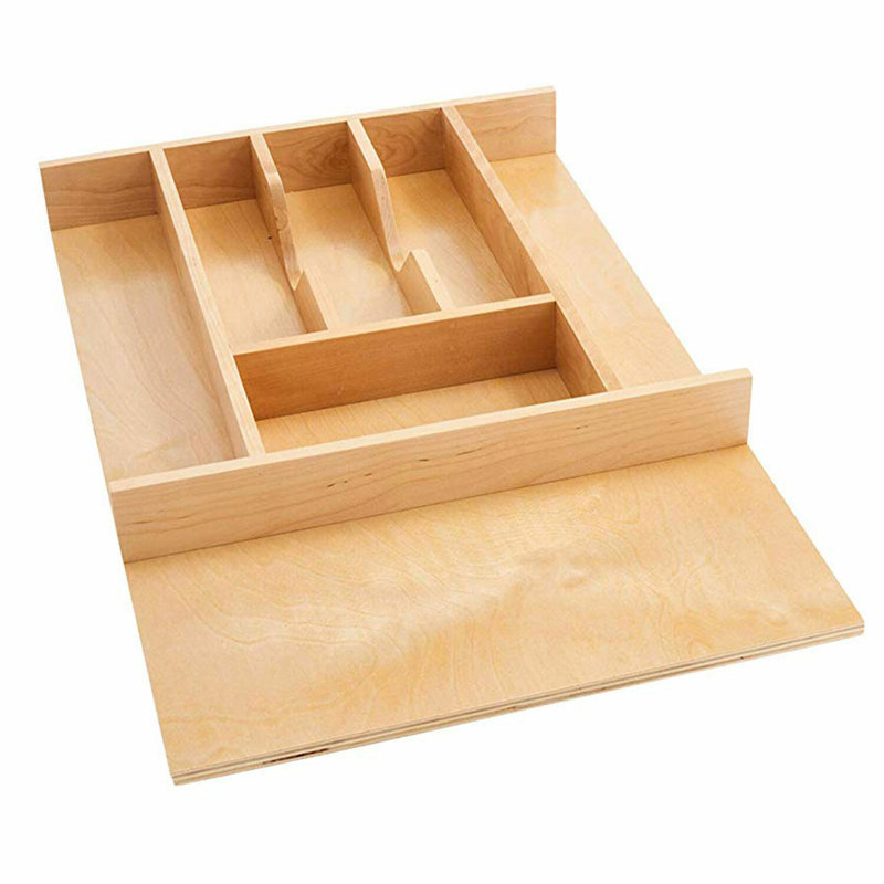 Rev-A-Shelf Wood Trim-to-Fit Cutlery Drawer Organizer Insert, Maple, 2.38" H x 14.63" W x 22" D