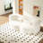 Modern Floor Sofa with 2 Pillows