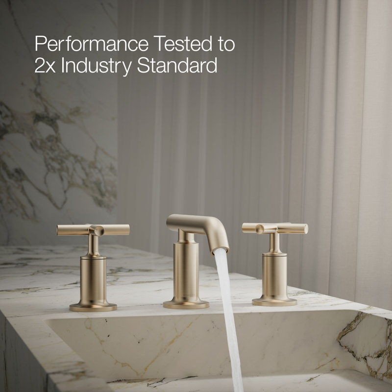Purist Widespread Bathroom Sink Faucet, Vibrant Brushed Bronze