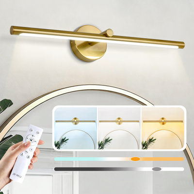 24" Dimmable LED Vanity Light for Bedroom, Remote Control 3000K-6000K, Outperforms Basic Fixtures in Ambiance & Clarity (Remote Included)
