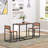 2 Dining Table In Industrial Style - Top With Steel Legs Comfortable Chairs Ideal For Small Spaces Easy To Assemble And Clean Two Compact Leg Seating Areas Stains Handle