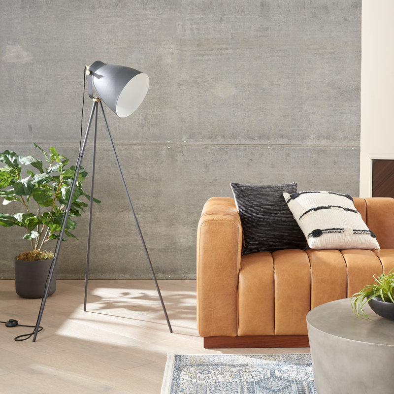 Courtlan 60'' Tripod Floor Lamp, Black, Black