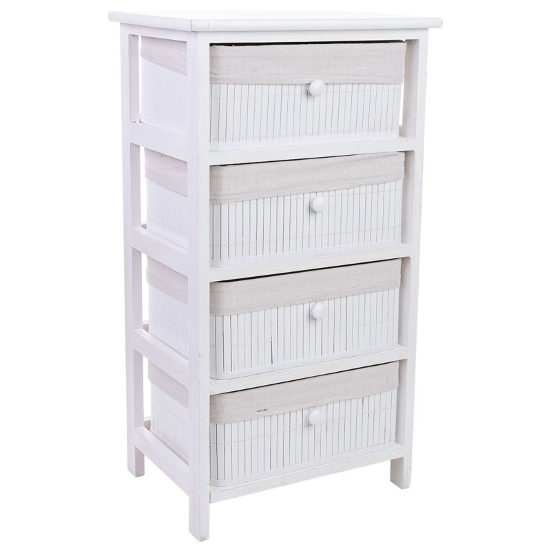 Susana 40cm W 4 - Drawer Chest of Drawers, White