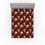 Drap-housse Ambesonne Skulls and Roses fleurs romantiques écru rose foncé et marron-106733033