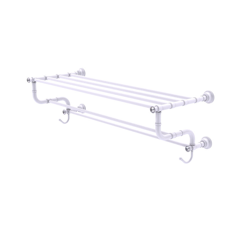 Porte-serviettes mural Freyja, Blanc mat, H 10,6 po x l 26 po x P 12,5 po