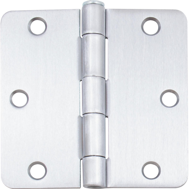 Charnières de porte à roulement à billes H 0,09 po x l 3,5 po, Chrome satiné
