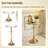 Metal Round Side Table with Mirror Top and Retro Bow Design, Gold Martini Drink Table, Stylish Accent End Table for Small Space, Living Room, Couch, Patio