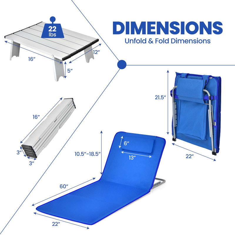 Jaritzi Folding Beach Chair
