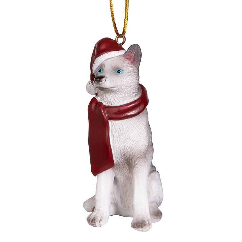 Siberian Huskey Holiday Dog Ornament