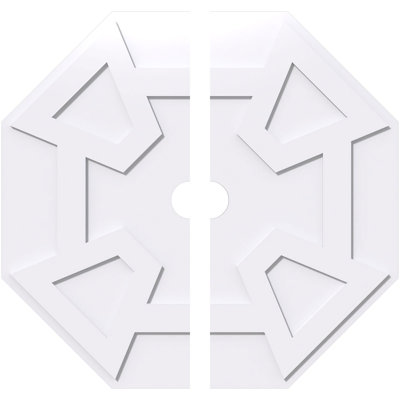 Médaillon de plafond contemporain en PVC de qualité architecturale de 40 po x P 4 po x P 14 po x P 1 po Logan