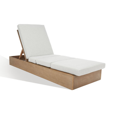 Fatima Wood Chaise Lounge Chair 