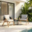 Chaise de patio avec coussins (ensemble de 2)-170908302