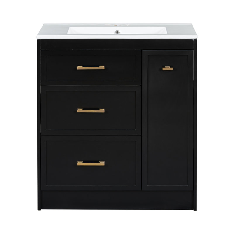 Classic 30" Bathroom Vanity Set, Black