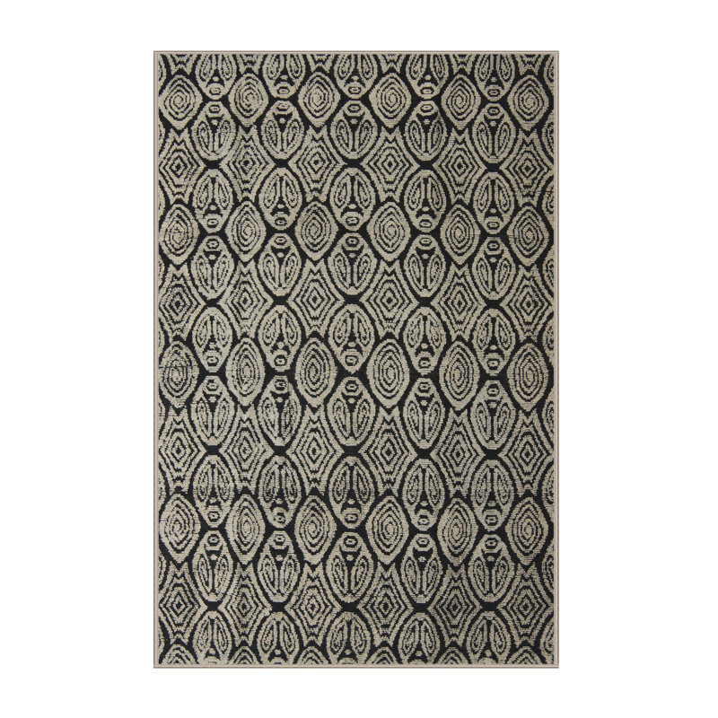 Tapis abstrait à motif abstrait moderne 5129, Rectangle 3 pi x 5 pi