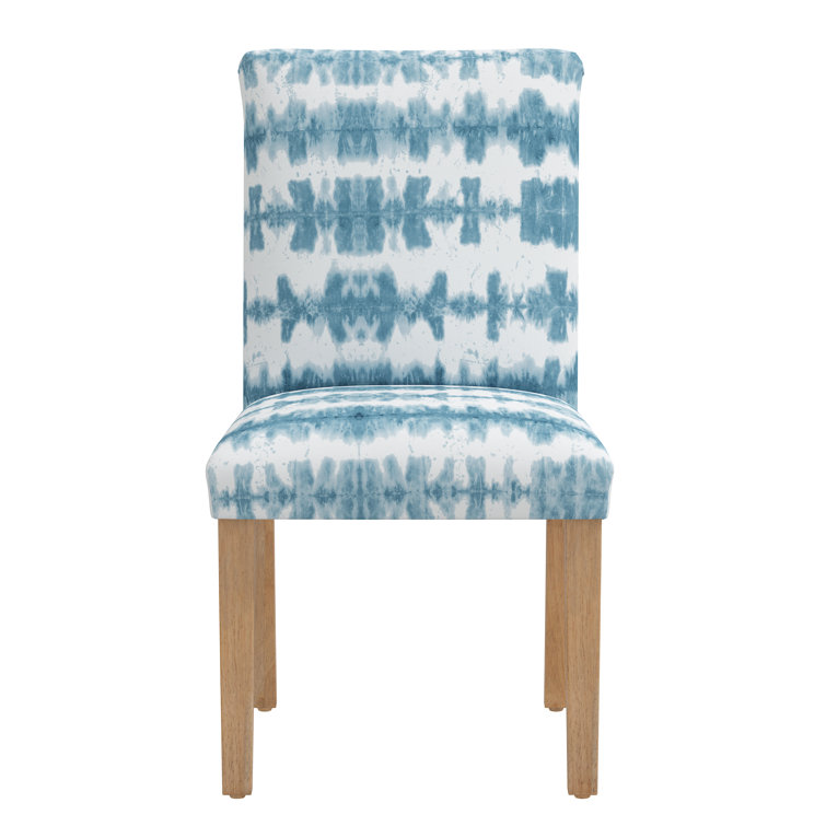 Clary Cotton Upholstered Parsons Chair in Beige/Brown