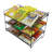 Syreeta 16" x 12.5" x 10" Wire Rack for Countertop Use with 3 Open Shelves, Black