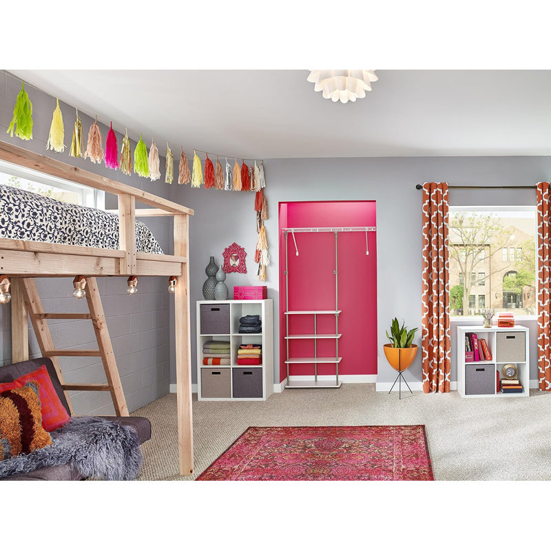 Closet Maximizer With Adjustable Shelves And Double Hang Rod For Enhanced Storage And Organization
