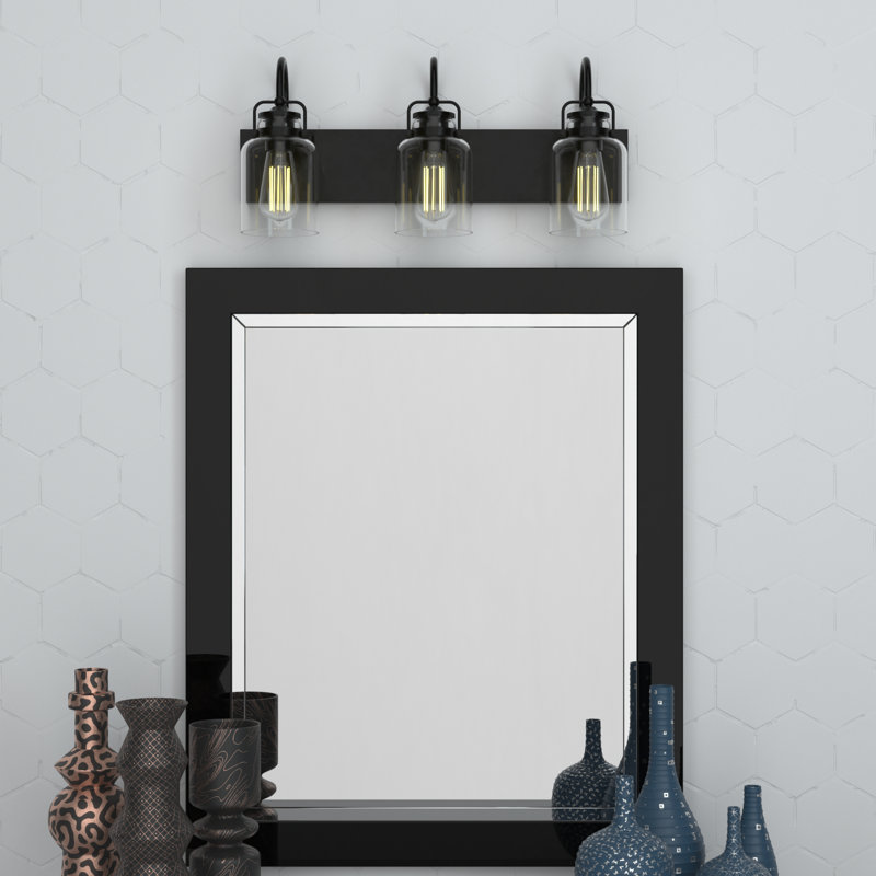 Loucks 3 - Light Dimmable Vanity Light, Matte Black