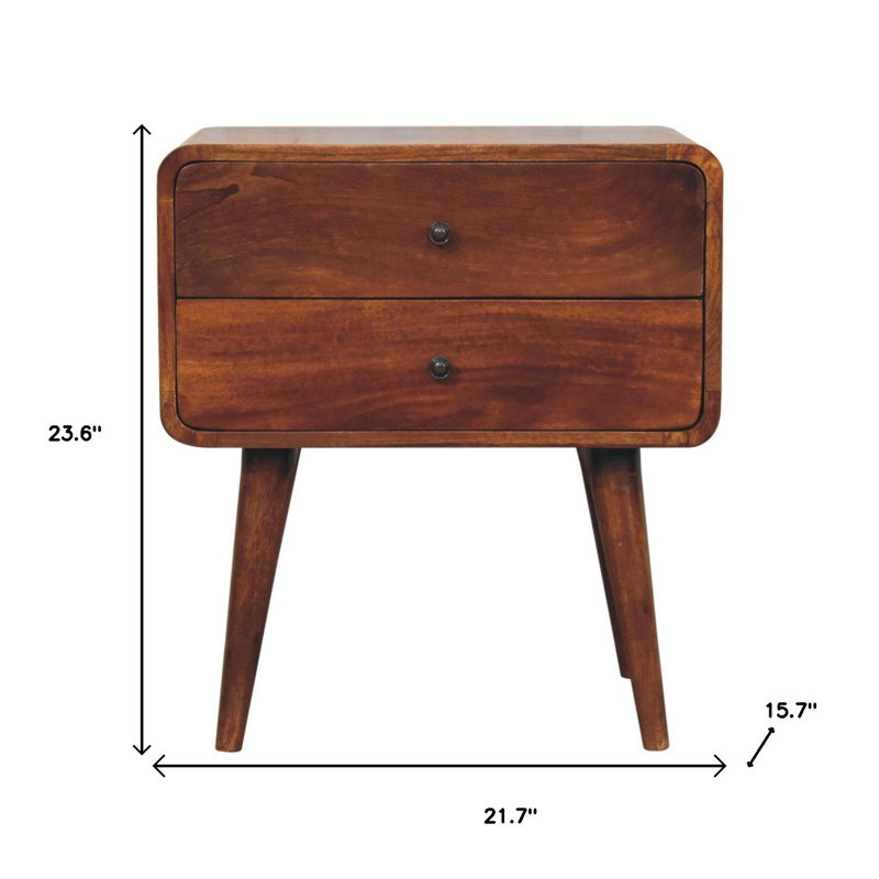 Table de chevet en bois massif Vinson